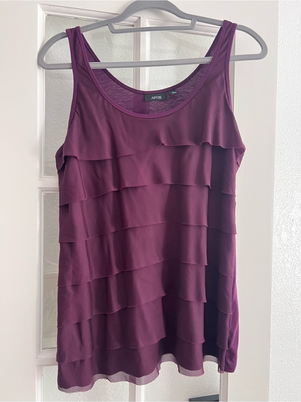 Apt. 9 Women's Ruffle Tiered Tank Top — Plum